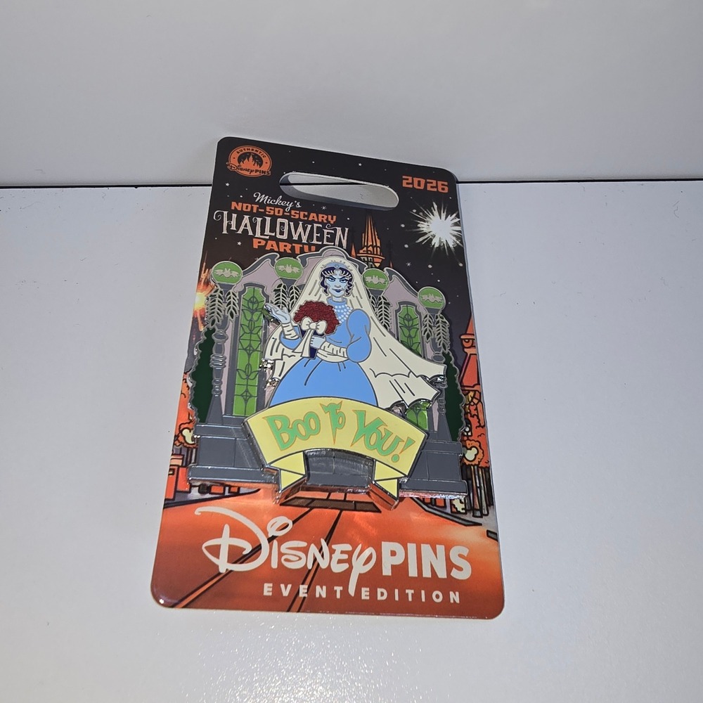 Disney Haunted Mansion Bride Constance Boo To You Halloween Party 2026 Pin NEW